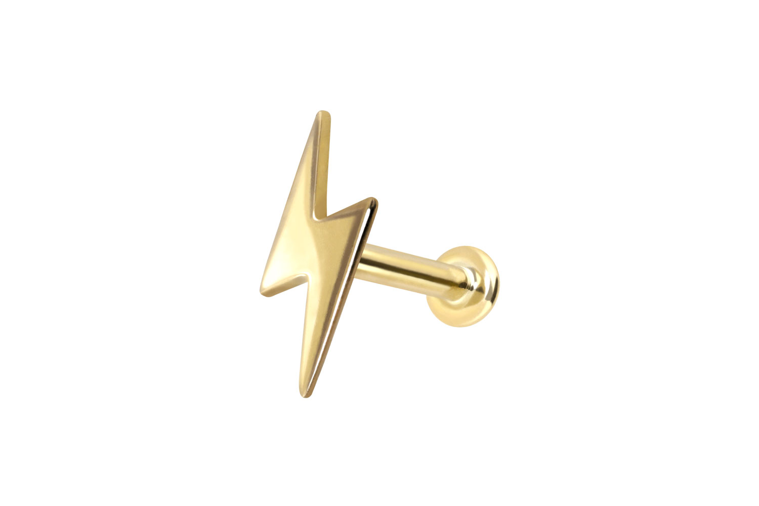 14 Karat Gold Labret mit Innengewinde BLITZ